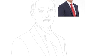 turn your photo into minimalist line art portrait