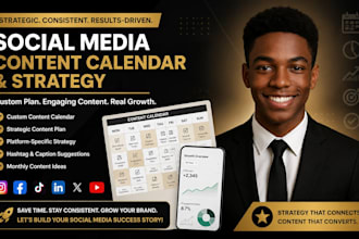 create a professional social media content calendar and strategy