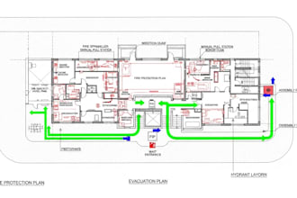 create fire protection plans, safety plans, evacuation, fip, hydrant layout