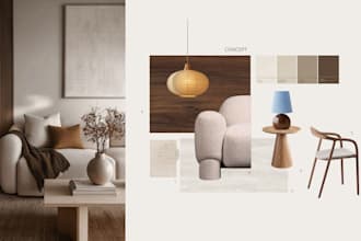 a create interior design moodboards