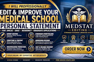 edit your medical school personal statement for amcas and eras applications