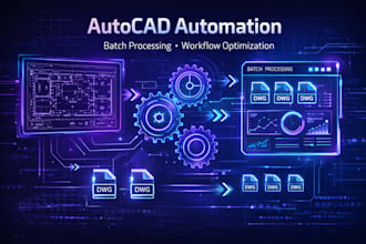 create autocad automation workflow, custom scripts, and batch processing tools