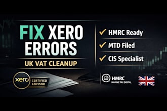 fix xero bookkeeping errors UK vat cleanup mtd filing and hmrc compliant account