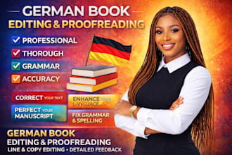 german book proofreading, german book editing and ine editing