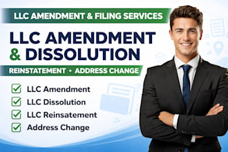 do llc amendment, dissolution, reinstatement, and address change filing