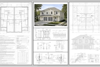 draw 2d floor plans, design house plans, adu blueprint, elevation, blueprint