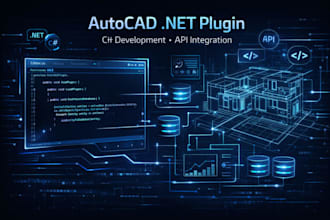 build autocad c sharp net plugin, API integration and custom software tools