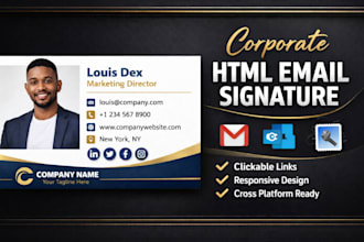 design html email signature, business card design, custom flyer and invitation
