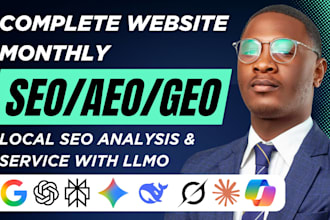 do geo seo aeo for shopify wordpress squarespace wix on page technical backlinks