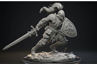 sculpt custom 3d miniatures for dnd, tabletop statues collectibles wargame