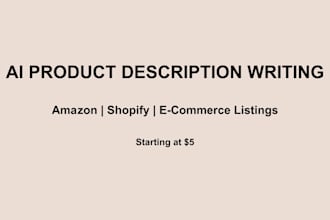 write ai powered SEO product descriptions for amazon and shopify