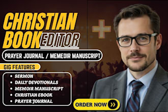 developmental ediit christian book editing  devotional journal memoir editor