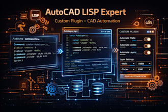develop autocad custom plugin, lisp scripting and cad automation solution