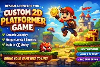 develop your custom 2d platformer game in construct 3 with smooth gameplay