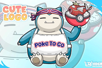 design a cute kawaii cartoon mascot logo for your business