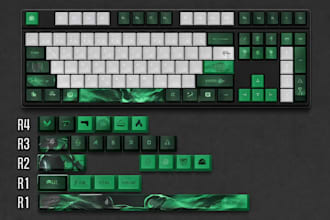 design a keycap set with full layout and production files for yore keyboard
