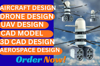 design aircraft, uav, drone,vtol with 3d cad and cfd analysis