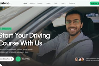 design wix driving school website motorcycle training defensive driving website