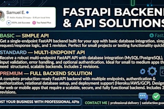 develop backend apis using fastapi flask or django