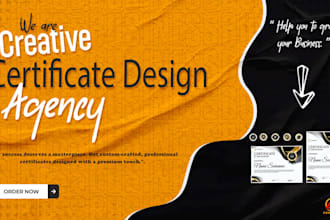 design professional and editable custom certificates