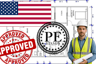 licensed architect engineer pe stamp in delaware new york missouri