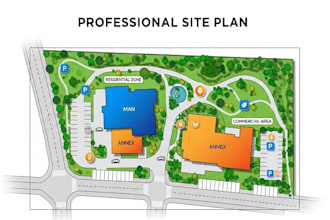 accurate 2d site plan plot plan master plan landscape layout for usa city permit