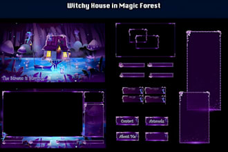 design animated custom twitch overlays vtuber stream graphics logo emote panels