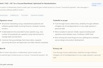 turn your business problem into a structured decision brief