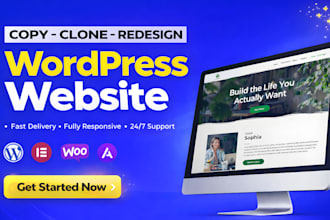 design, redesign, copy clone wordpress website using elementor pro