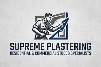 design a professional and creative plastering logo