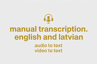 manually transcribe your audio or video to text