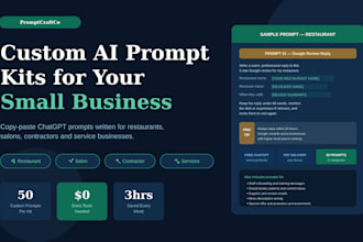 create a custom ai prompt kit for your restaurant, salon, or service business