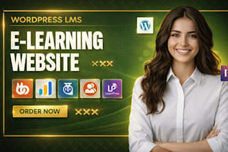 build lms website, online course tutor lms pro, learndash, educational website