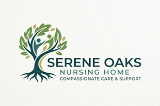 design a caring and professional nursing home logo