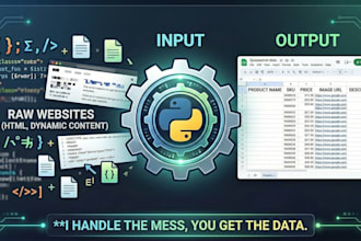 scrape a website and return the results in a excel file