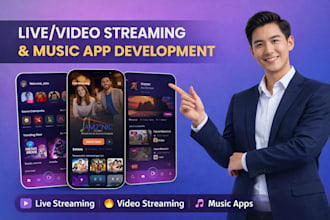 build music streaming app, ott app, live streaming app, dating app
