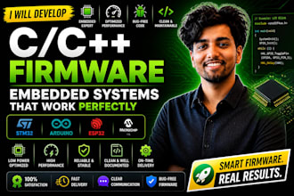 write embedded c and assembly firmware for microcontrollers