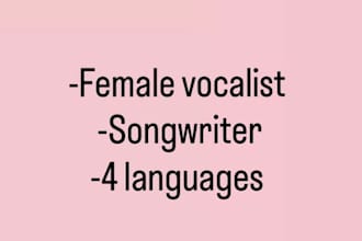 write a catchy pop song and topline with female vocals