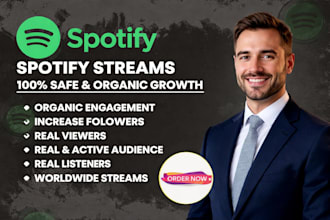 increase spotify followers, spotify stream, monthly listeners, spotify promotion