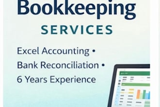 professional bookkeeping, accounting and excel services