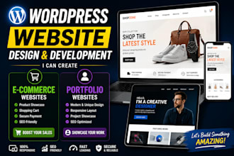 design redesign or develop a professional wordpress website