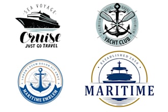 design professional boat, yacht, and ship logo design for you