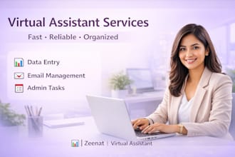 be your reliable virtual assistant for data entry, scheduling and admin task