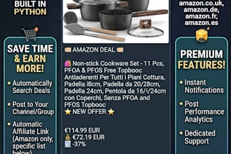 do a amazon offers telegram bot with affliate link