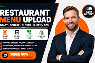 restaurant menu upload to toast square clover shopify pos