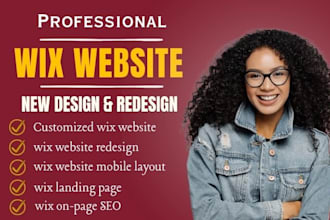 design customize wix website design wix web redesign wix landing page wix studio