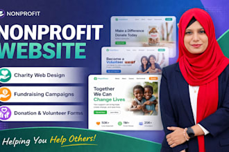 design nonprofit website, charity and donation website