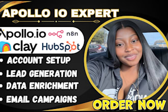 setup clay com, apollo io sequences, hubspot crm workflows, and automation