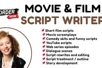be your feature film scriptwriter screenplay youtube video scriptwriting