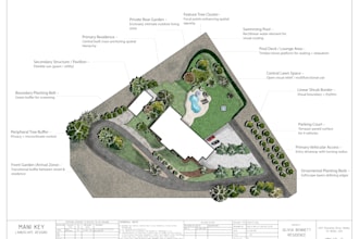 design your 2d site plan and landscape plan